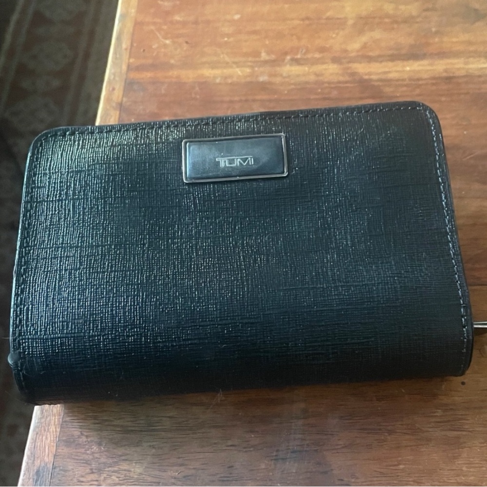 Tumi Black Saffiano Leather Wallet